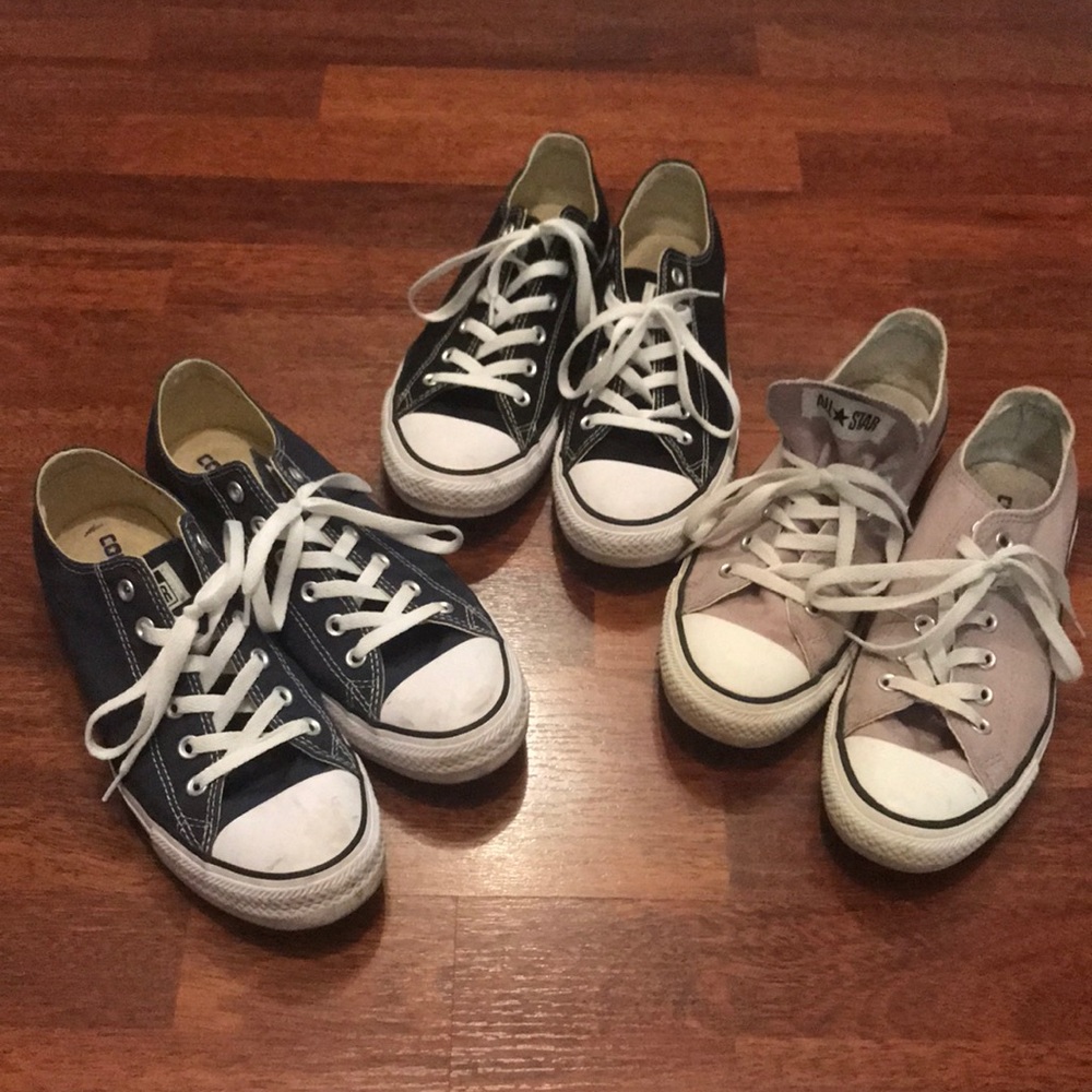 3 pair bundle Converse All Stars
